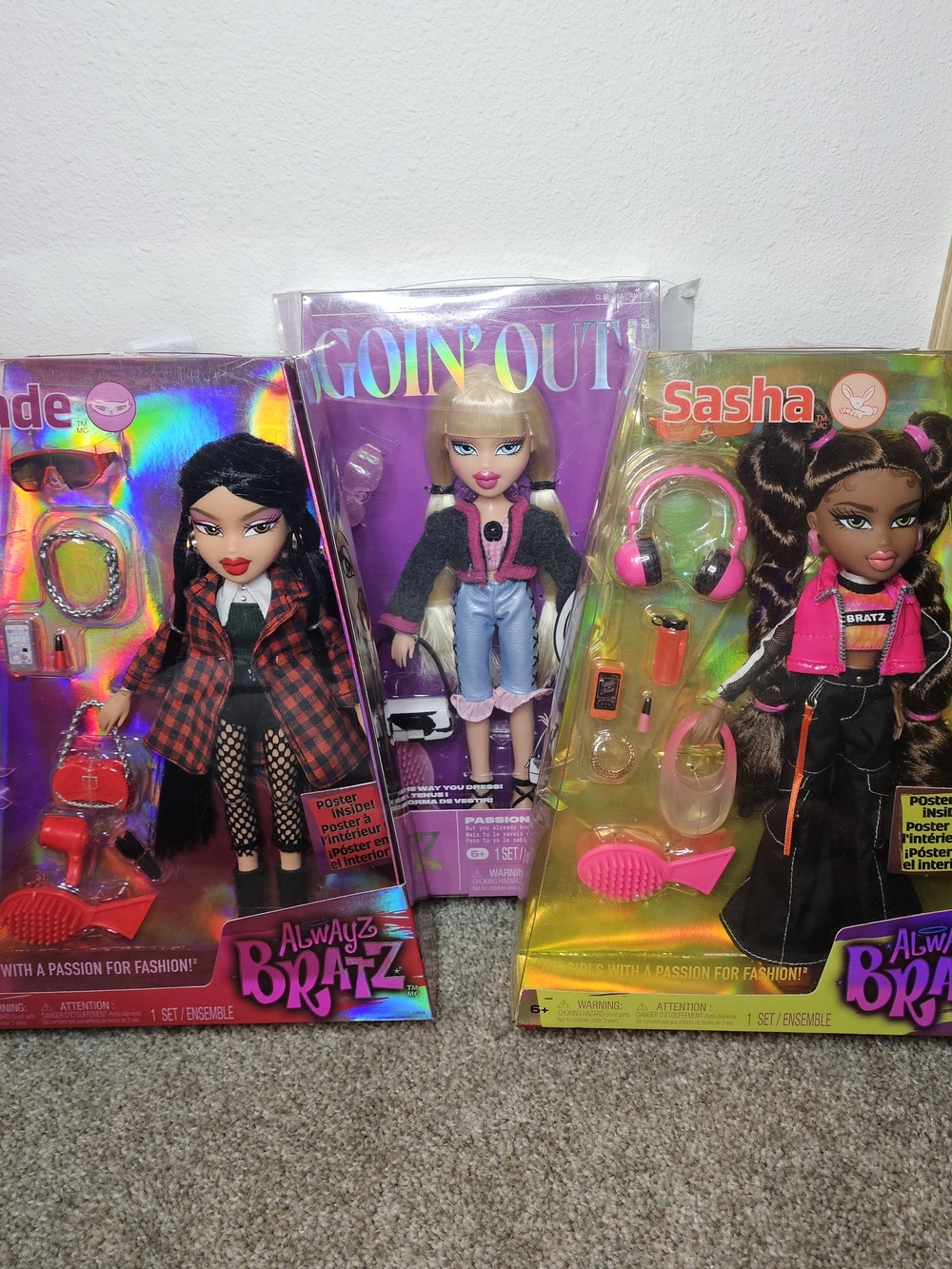 Alwayz Bratz Doll Trio - Pink, Black & Blonde Fashion Set